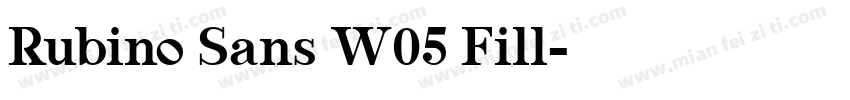 Rubino Sans W05 Fill字体转换